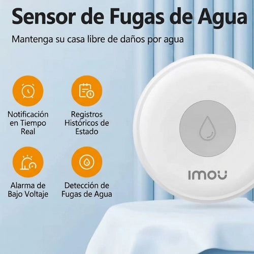 IMOU-Sensor inteligente de fugas de agua, alarma de detección de inmersión, WiFi, Zigbee, IP66, App IMOU Life, monitoreo, Automatización del hogar inteligente