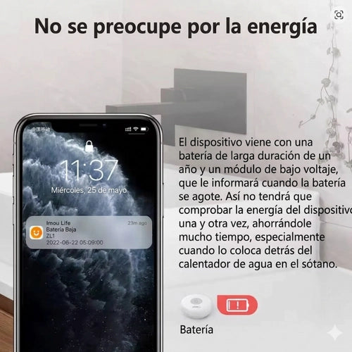 IMOU-Sensor inteligente de fugas de agua, alarma de detección de inmersión, WiFi, Zigbee, IP66, App IMOU Life, monitoreo, Automatización del hogar inteligente