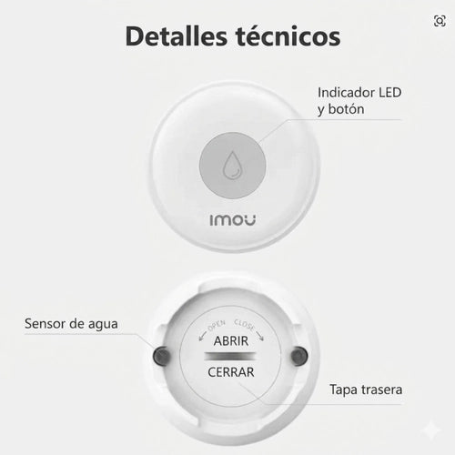 IMOU-Sensor inteligente de fugas de agua, alarma de detección de inmersión, WiFi, Zigbee, IP66, App IMOU Life, monitoreo, Automatización del hogar inteligente