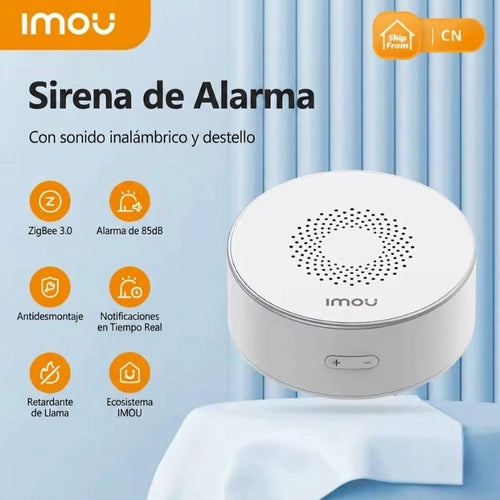 Alarma de Seguridad IMOU ZR1 | Sirena WiFi con Luz Estroboscópica 85dB