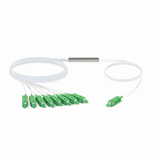 UF-SPLITTER-8. UBIQUITI 1x8 SC/APC Divisor PLC p/GPON 3mt 150+150cm 0,9mm 1260-1650nm