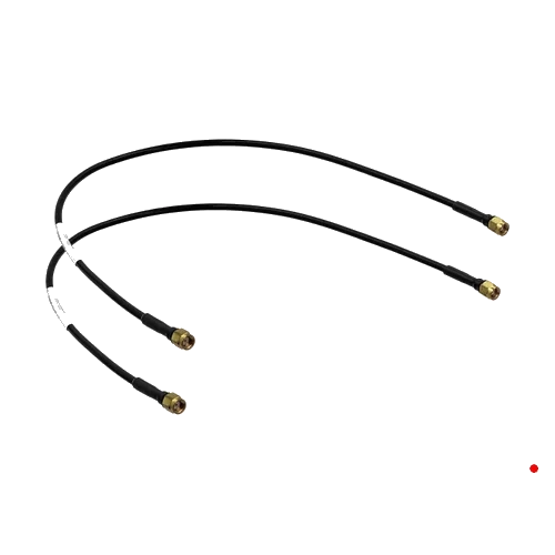 ALGCOM 50cm RPSMA-Macho Rpsma-m Sm141 2-Cables Coaxiales Negros Rigidos 0,5mt - 2RR