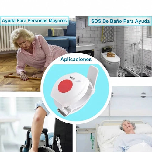 Botón De Pánico SOS Wi-Fi Para Adultos Mayores Y Cuidadores