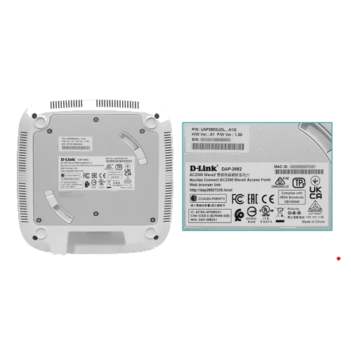 D-link 2,4GHz-600 5GHz-1700 Wave2 Access Point 2-1000PoE Ac2300 inc12V - DAP-2682