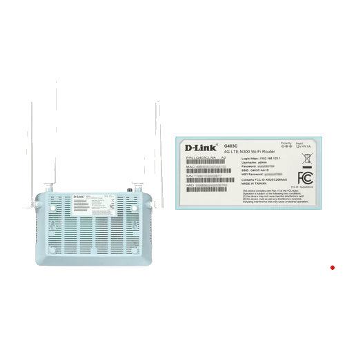 D-link 4G/LTE-Cat4 N300-2,4GHz 4-antenas-fijas 1-Sim 3-100 1-wan - G403C