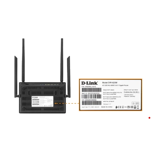 D-Link Mesh 4-1000 AC1200 USB 2,4/5GHz 300/867mbps 4-Fijas-5dBi 1-WAN | DIR-825M