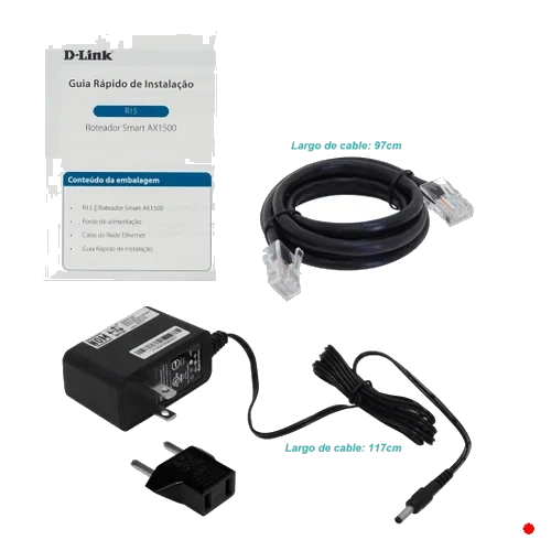D-Link WiFi6 AX1500 1200+300mbps 5GHz+2,4GHz 4-1000(1-WAN) Antena-Fija | R15