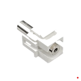 GENERICO 3.5mm Keystone Audio-Hembra-Hembra 3,5mm-HH Blanco Phone-1/8 - K35L