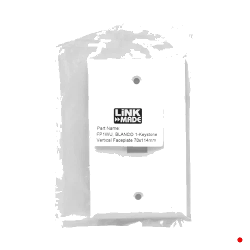 GENERICO Blanco 1-Keystone Vertical Faceplate 70x114mm - FP1WU
