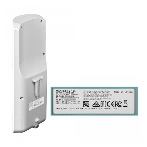 MikroTik 1-1000 12dBi 120º 2,4GHz 30dBm inc24V L4 RB911G-2HPnD-12S | MANTBOX2-12S