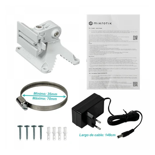 MikroTik 1-1000 12dBi 120º 2,4GHz 30dBm inc24V L4 RB911G-2HPnD-12S | MANTBOX2-12S