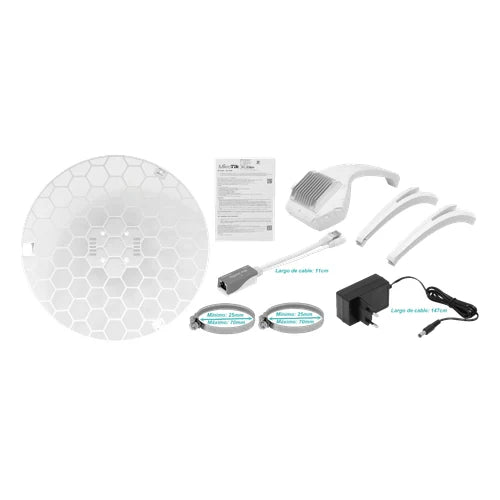 MikroTik 1-1000 CAT18 17dBi 1200/150Mbps 1-Sim 25º L3 inc24V 391mm | LHG-LTE18-KIT