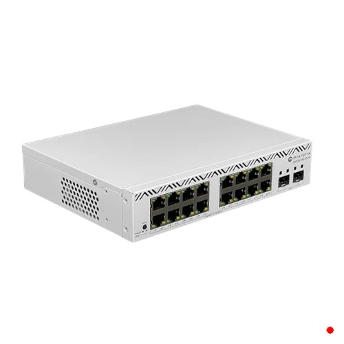 MikroTik 16-1000 2-SFP+10G Switch SwOS-Lite Rack 100-240V req-Cable-C5 | CSS318-16G-2S+IN