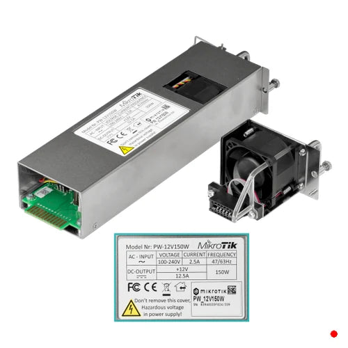 MikroTik 16-SFP28 2-QSFP28-100G 1-100 L6 2-220VAC req-cables-C13 | CRS518-16XS-2XQ