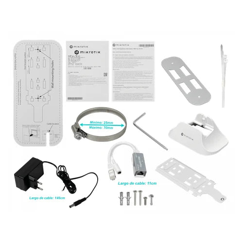 MikroTik 2,4/5GHz LTE1-2-3-7-8-20-38-40 Sim U.FL 2x2-2,5dBi 2-1000 L4 | WAP-AC-LTE-KIT