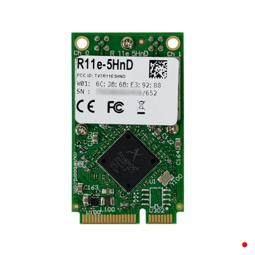 Mikrotik 2-mmcx 27dbm 5ghz A/N 500mw Atheros Ar9580 Minipcie - R11E-5HND