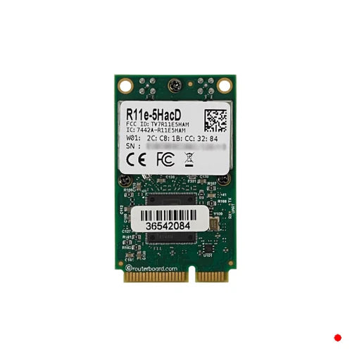 MikroTik 2-MMCX 27dBm MiniPCIe 5GHZ 802.11AC-866M 500MW QCA9882 | R11E-5HACD