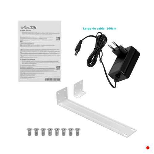 MikroTik 2-SFP+10G 8-1000 Switch SwOS-Lite Rack inc24V PoE-in 12-57V | CSS610-8G-2S+IN