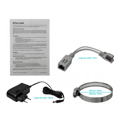 MikroTik 200mt 129x129mm 60GHz 802.11ad 1-100 RouterOS-L3 inc24V 0,2km | SXTSQ-LITE60