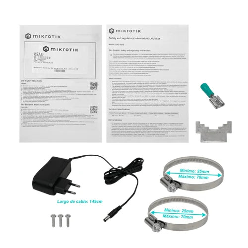 MikroTik 24dBi Grilla 5GHz 1-1000 L3 391mm-Diam inc24V | LHG-5-AX