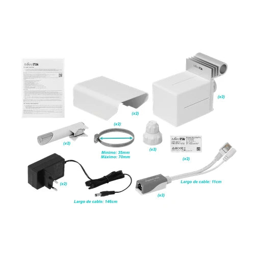 MikroTik 2un Pre-Config Cube60-Pro-ac 802.11ay 60GHz CubeG-5ac60aypair | CUBE-60PRO-PAIR