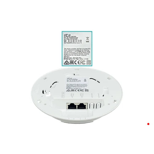 MikroTik 2x2-2dBi 2,4GHz-N300 5Ghz-867 L4 inc-24V 2-1000-PoEPass 26dBm | CAP-AC