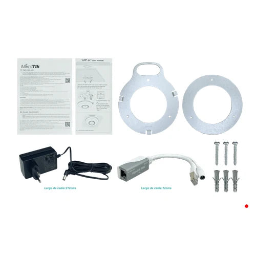 MikroTik 2x2-2dBi 2,4GHz-N300 5Ghz-867 L4 inc-24V 2-1000-PoEPass 26dBm | CAP-AC