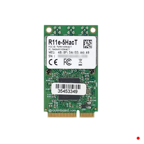 MikroTik 3-MMCX 28dBm MiniPCIe 5GHz-ac 4920-6100MHz QCA9880 | R11E-5HACT