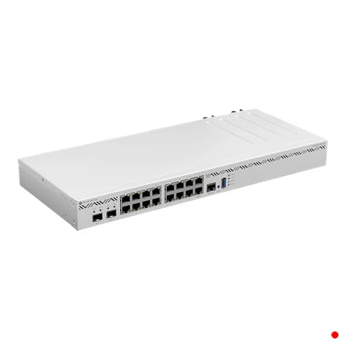 MikroTik 4-1,7GHz 16-1000 2-SFP+ USB RS232 L6 2-220VAC req-Cables-C13 | CCR2004-16G-2S+