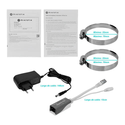 MikroTik 5Ghz-ax WiFi6 16dBi 1-1000 2x2 L3 Exterior inc-24V | SXTSQ-5AXD