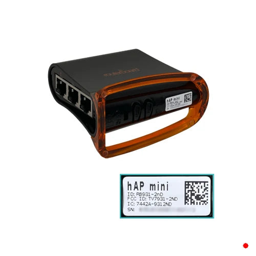 MikroTik 650MHz 3-100 2,4GHz 2x2 L4 Ants-intern inc5V 1,5dBi RB931-2nD | HAP-MINI