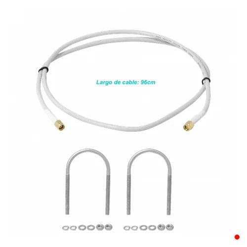 MikroTik 8dBi 2,4GHz 18º Antena Omni .SMA-H Cable-1m-M/M TOF-2400-8V-4 | TOF-24