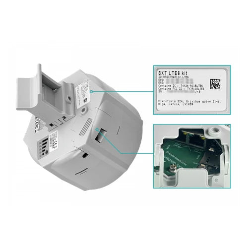 MikroTik CAT6 9dBi 300/50Mbps 3G 4G LTE 2-Sim 60º 2-100(af) L3 no-WiFi | SXT-LTE6-KIT