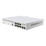 MikroTik 8-1000-PoE 140W-tot 2-SFP+10G Switch Rack 100-240VAC 48-57VDC | CSS610-8P-2S+IN