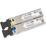 MikroTik 1-LC 20km Pareja SFP WDM Bidireccional 1550nm/1310nm 1,25Gbps | S-3553LC20D