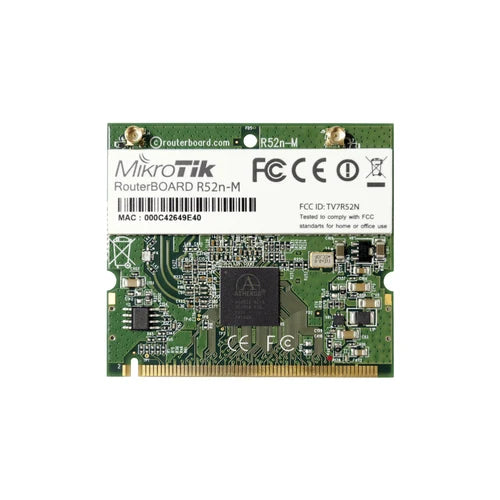 MikroTik 2-MMCX 23DBM 2,4GHZ/5GHZ A/B/G/N300 200MW AR9220 MINIPCI | R52NM