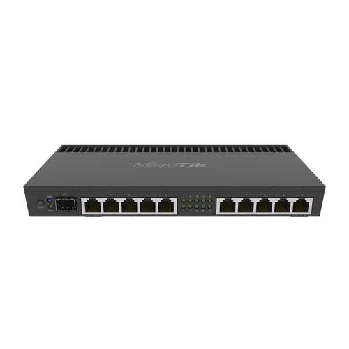 MikroTik 10-1000 1-SFP+10G Console-RJ45 L5 1,4GHz-x4 1U-Rack 12-57VDC | RB4011IGS+RM