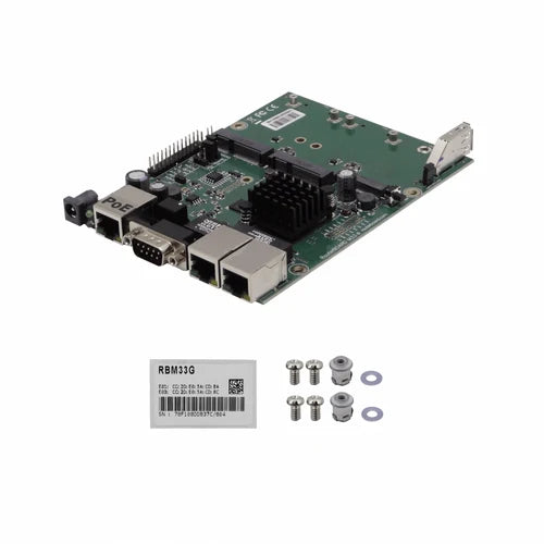 MikroTik 880MHz 3-1000 2-SIM 2-MiniPCIe M.2/Slot DB9 USB L4 105x150mm | RBM33G