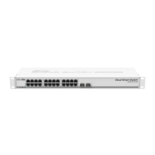 MikroTik 24-1000 2-SFP/SFP+10G 10-30V PoE-in Switch Smart SwOS Rack | CSS326-24G-2S+RM