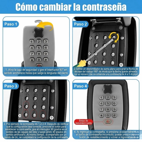 Caja de Seguridad de pared para guardar Llaves de repuesto | Candado Clave Inteligente
