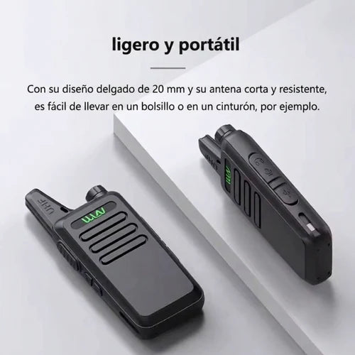 Pack de 2 Walkie Talkies WLN KD-C1 | Radios Recargables Mini 5W