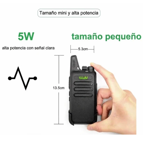 Pack de 2 Walkie Talkies WLN KD-C1 | Radios Recargables Mini 5W