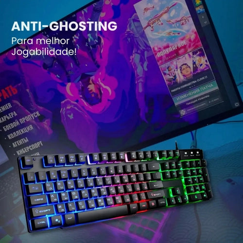 Teclado Gamer RGB AD-11025: Lleva Tu Setup Al Siguiente Nivel