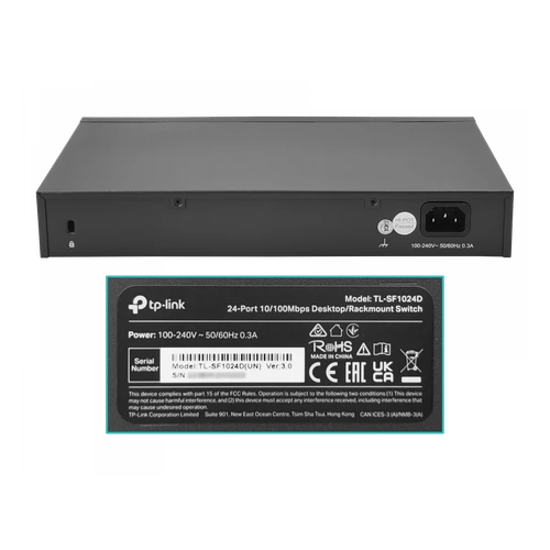 Tp-link 24-100 Angosto Switch no-Admin Rack 220V-directo - TL-SF1024D