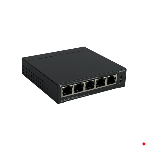 TP-Link 5-100(4-PoE48V-af) 53W-total Switch inc-48V no-Admin no-Rack | TL-SF1005P