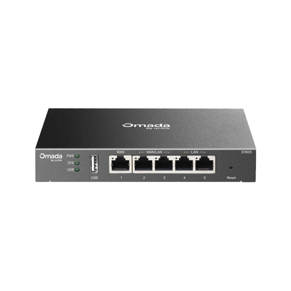 TP-Link 5-1000 WAN/LAN USB-WAN Omada Router inc-12V/1A | ER605