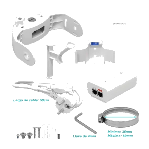Ubiquiti 5km 41/19dBi 60/5GHz 1-1000 inc-48V 256mm GPS 1gbps-duplex BT | WAVE-NANO
