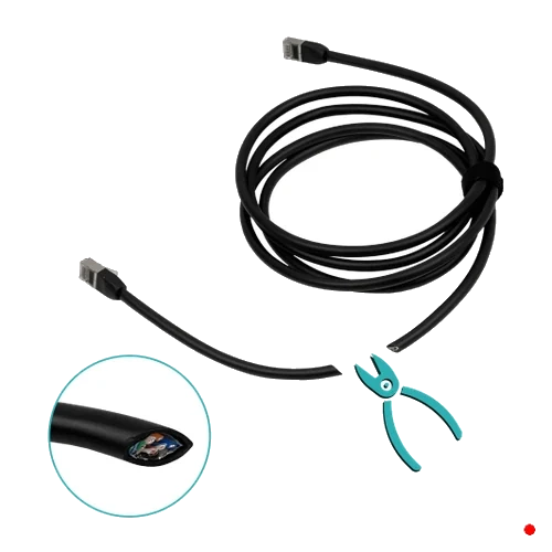 Ubiquiti 2mt Negro F/UTP Cat5e Cable UACC-Cable-Patch-Outdoor-2M-BK | NOP-2