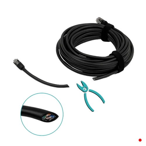 Ubiquiti 8mt Negro F/UTP Cat5e Cable UACC-Cable-Patch-Outdoor-8M-BK | NOP-8