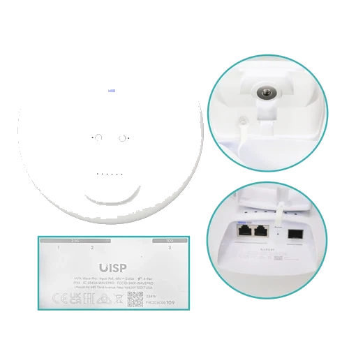 Ubiquiti 15km 46/22dBi 60/5GHz 2-2500 1-SFP+10G inc-48V 2,7Gbps-duplex | WAVE-PRO